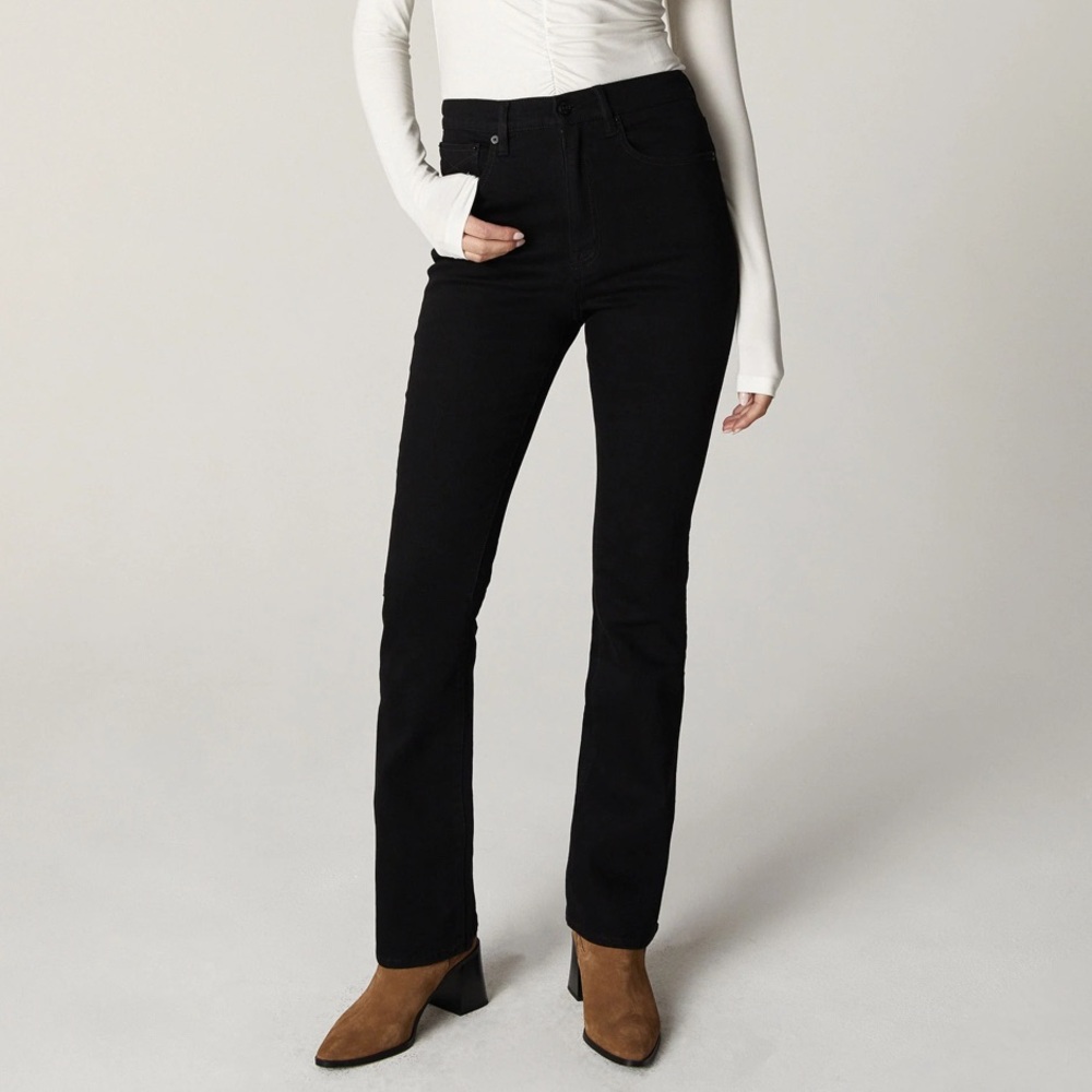 NWT Unpublished, Chloe, High Rise, Slim Boot, Black denim jeans, size 27x 32